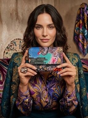 Custo Barcelona Brown Leather Wallet with Metallic Logo